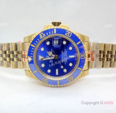 Swiss Quality Rolex Submariner 40mm Blue Dial Yellow Gold Jubilee watch Citizen-Replica Rolex Submariner for Sale